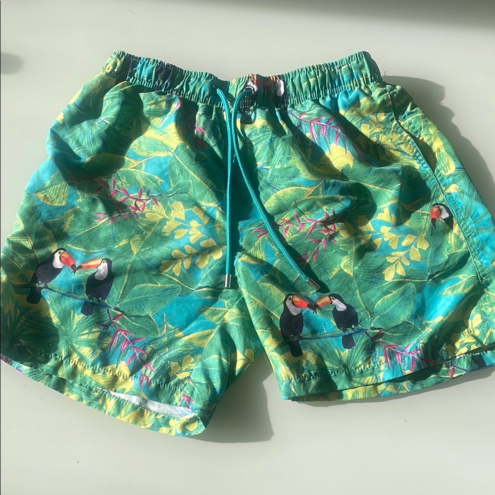 Tropical Green Toucan Men's Swimsuit